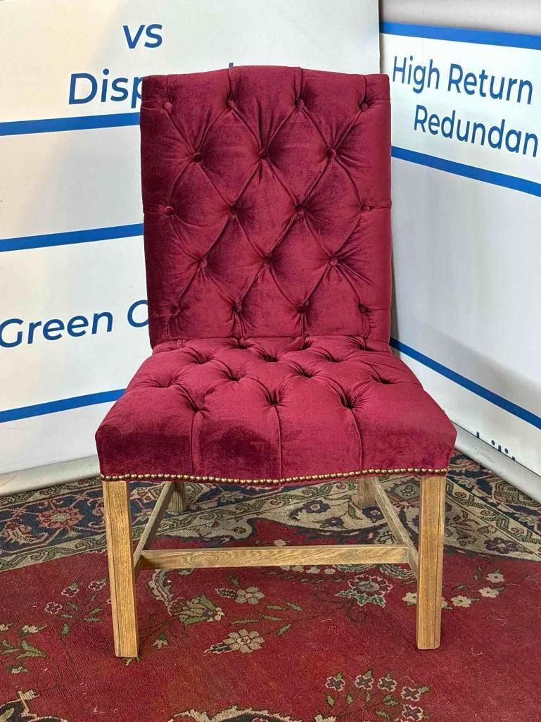 Lot 644: * Timothy Oulton – Regency Dining Chair in Siren Rose Velvet
