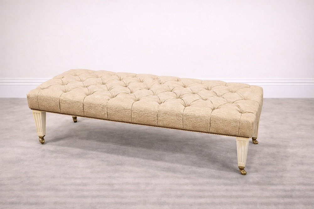Lot 882: * Large Chesterfield?style tufted footstool