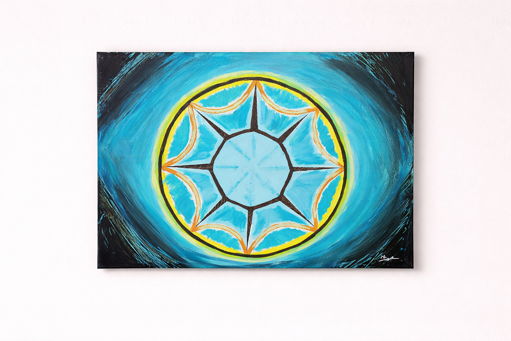 Lot 982: * Acrylic Abstract On Canvas 120 x 90cm (RC33309)
