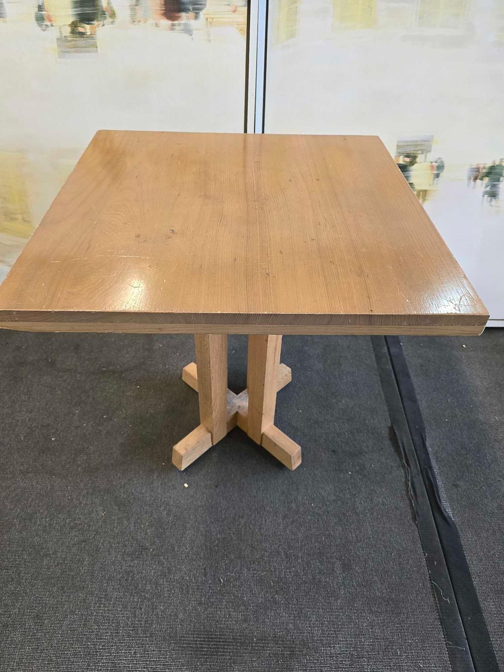 Lot 1251: * Square dining table originally commissioned for Nobu Hotel Shoreditch