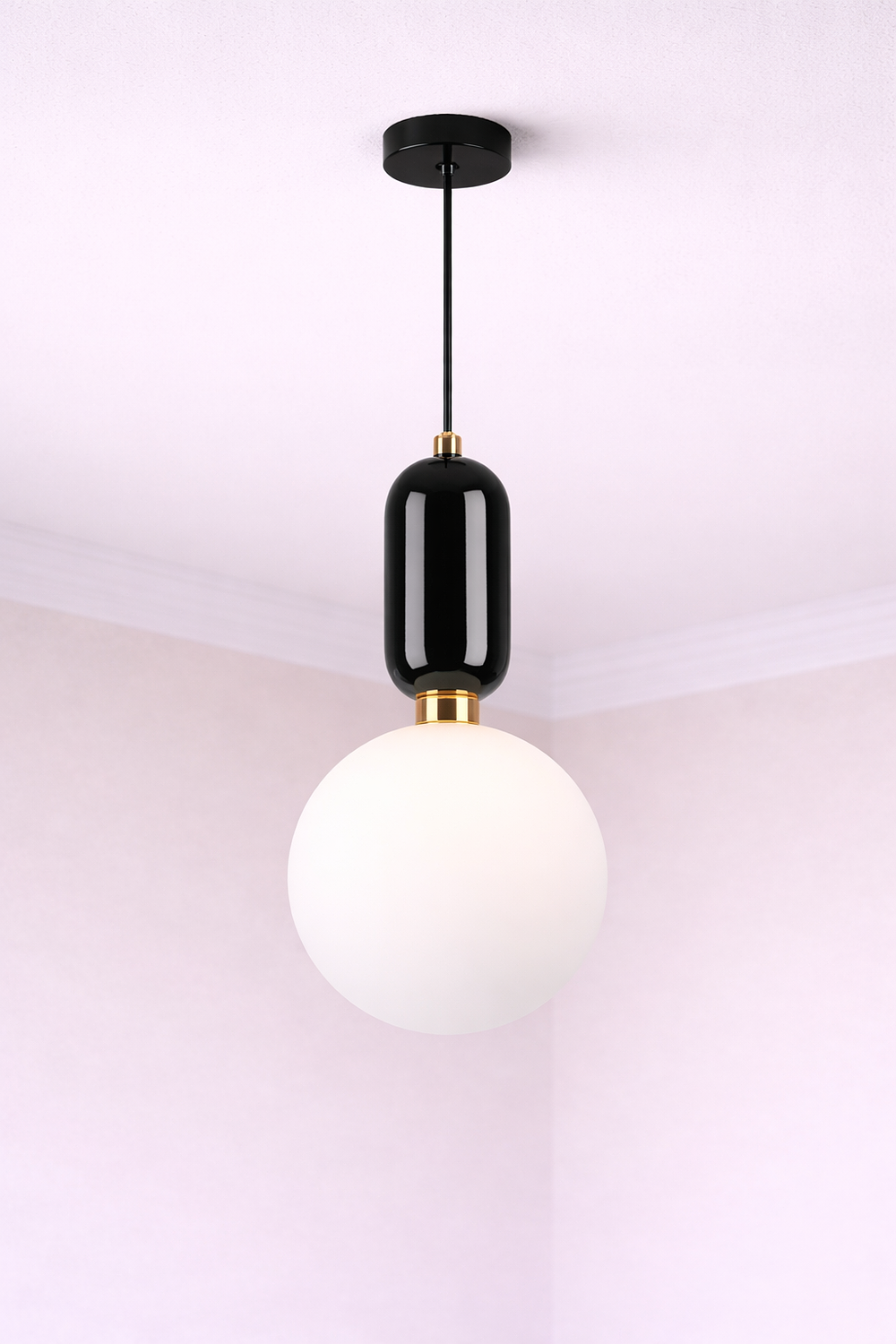 Lot 161: * I-Lite Aballs-Inspired Black Pendant