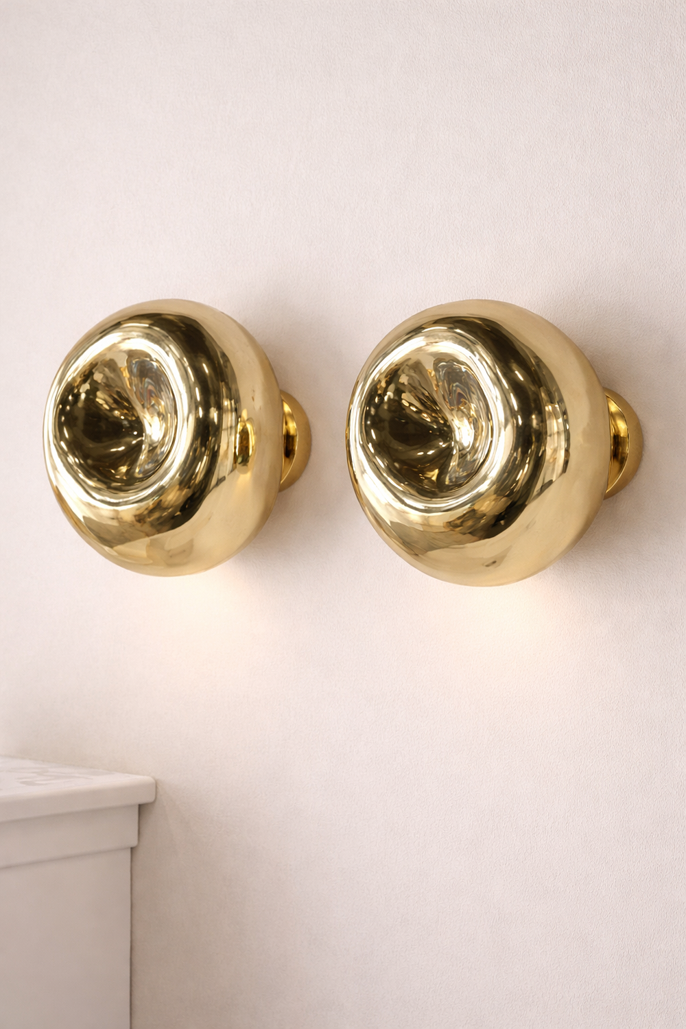 Lot 171: * Pair I-Lite Melt-Inspired Gold Surface Wall Sconce