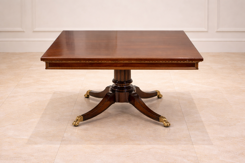 Lot 424: * Regency-Style Mahogany Dining Table