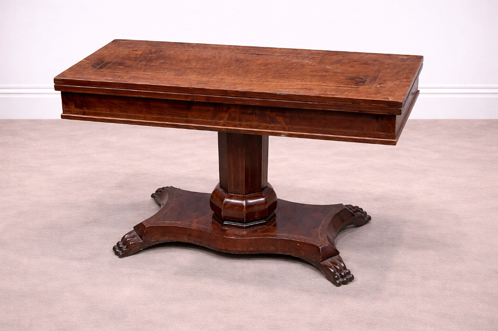 Lot 451: * Victorian Style Burr Walnut Games Table