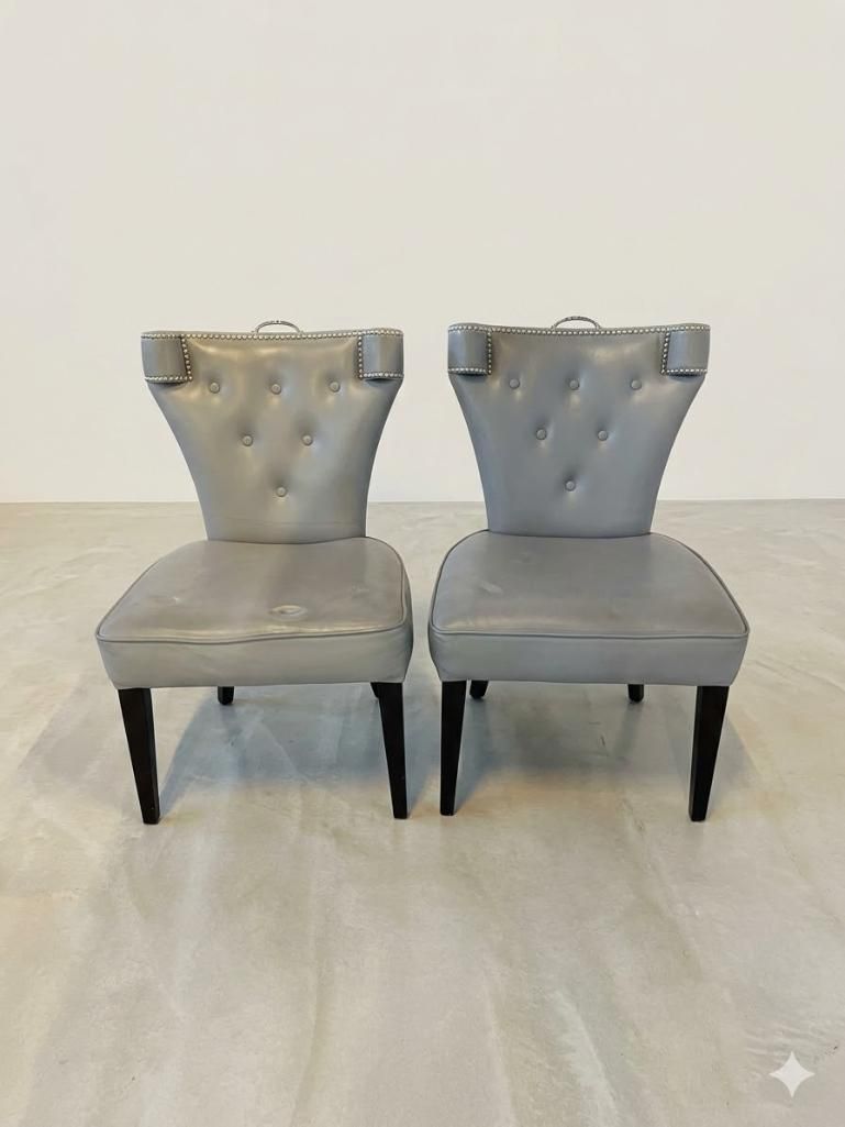 Lot 527: * Pair of Hollywood Regency Style Side Chairs