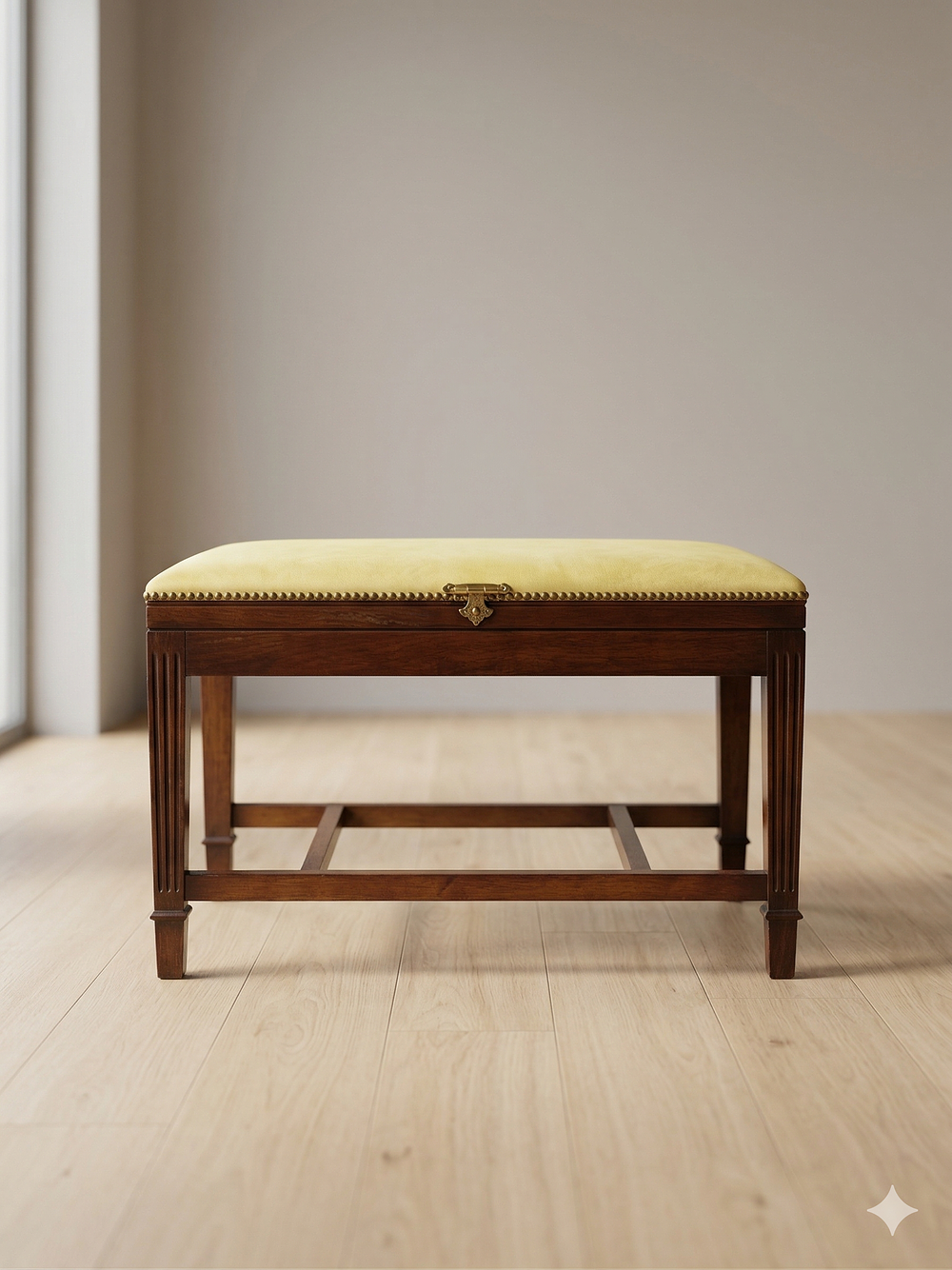 Lot 545: * Mahogany Stool and Luggage Stand with Storage