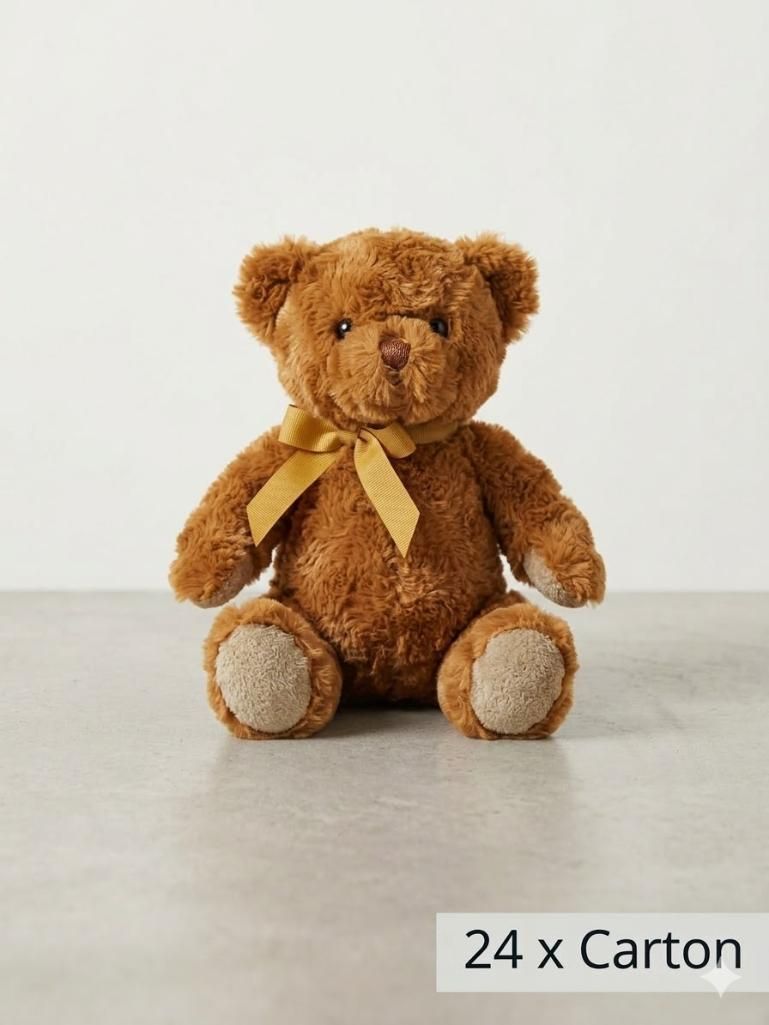 Lot 567: * Keel Toys Ltd plush 20cm traditional teddy bear with gold ribbon product code SB5168 x 24 per