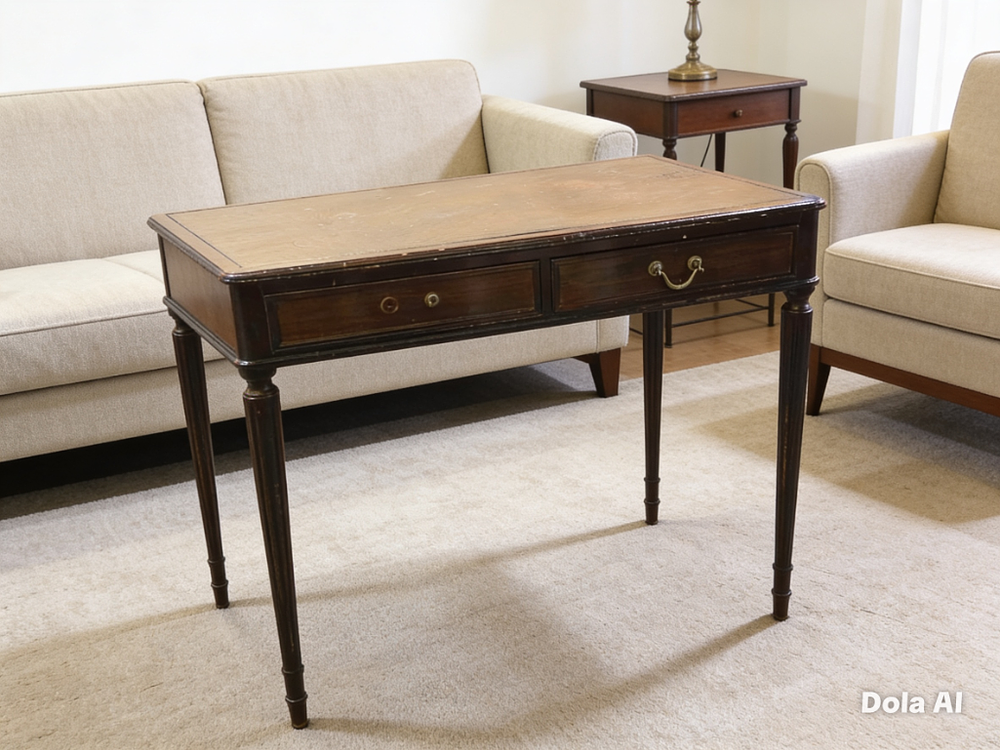 Lot 155: Georgian style hall table/small writing desk