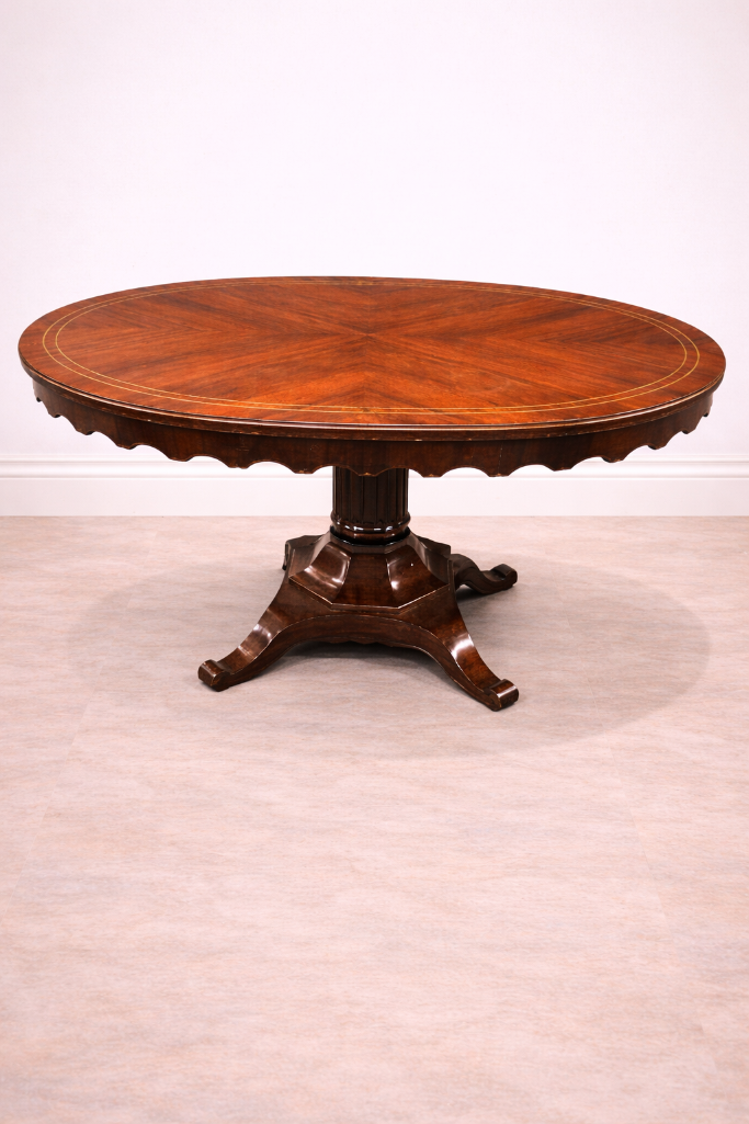 Lot 170: Biedermeier style mahogany and rosewood centre table