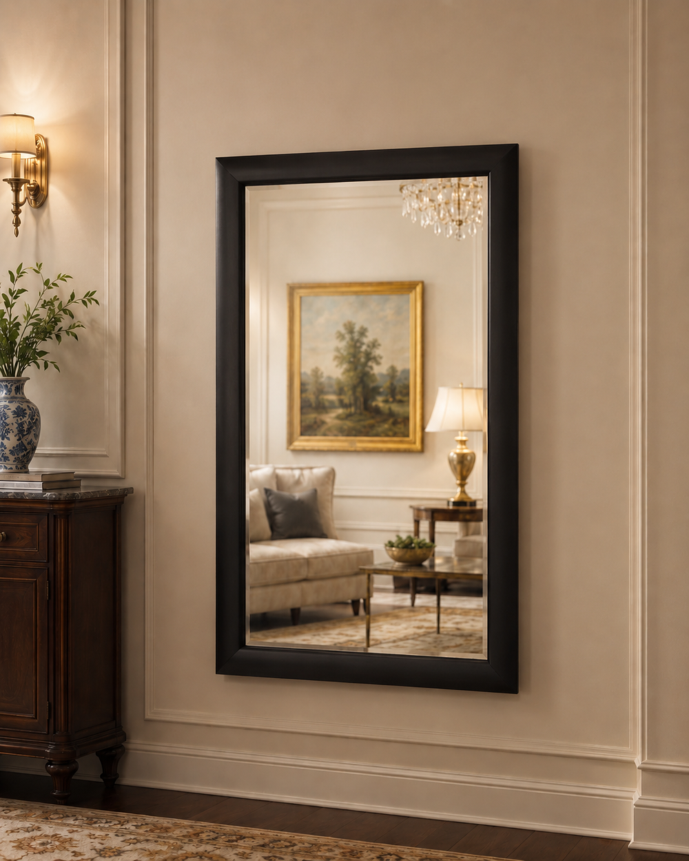 Lot 432: A large contemporary 'Morris' wall mirror