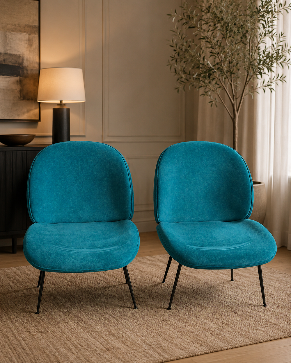 Lot 433: A pair of contemporary tub/lounge chairs