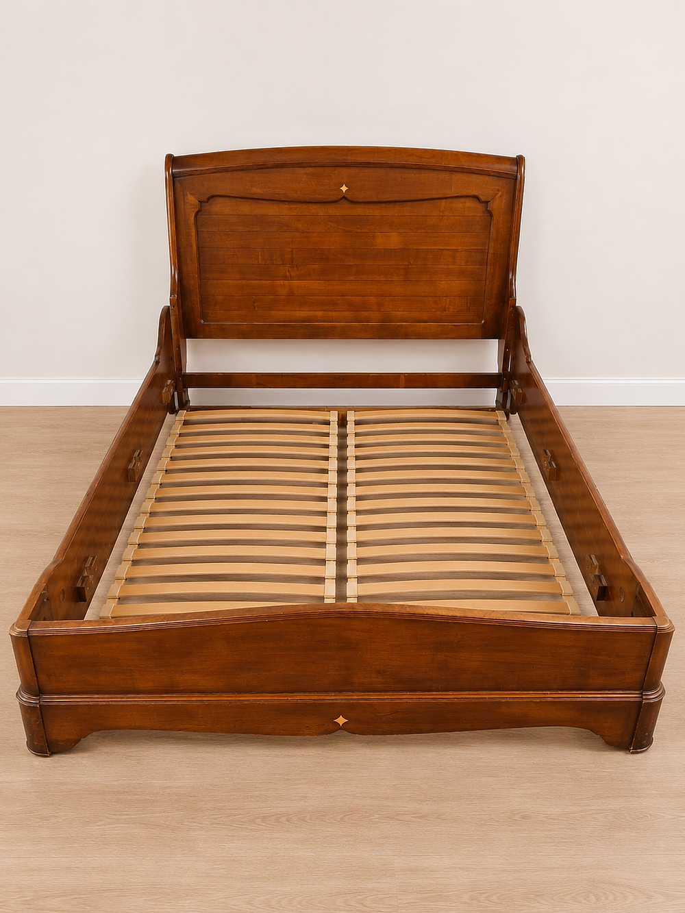 Lot 442: A mahogany double bedstead