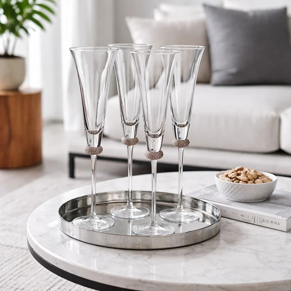 Lot 473: Champagne Flutes – Set of 4.