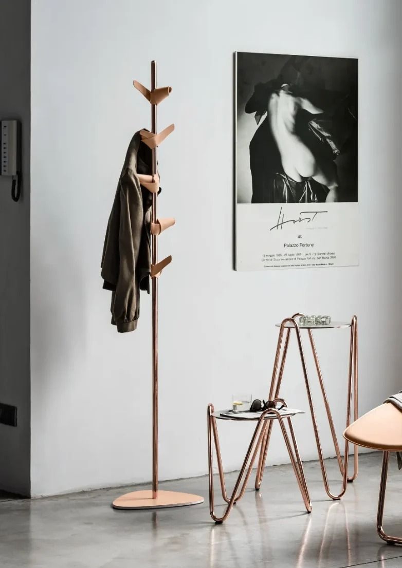 Lot 483: Tree Rose Gold Designer Coat Rack