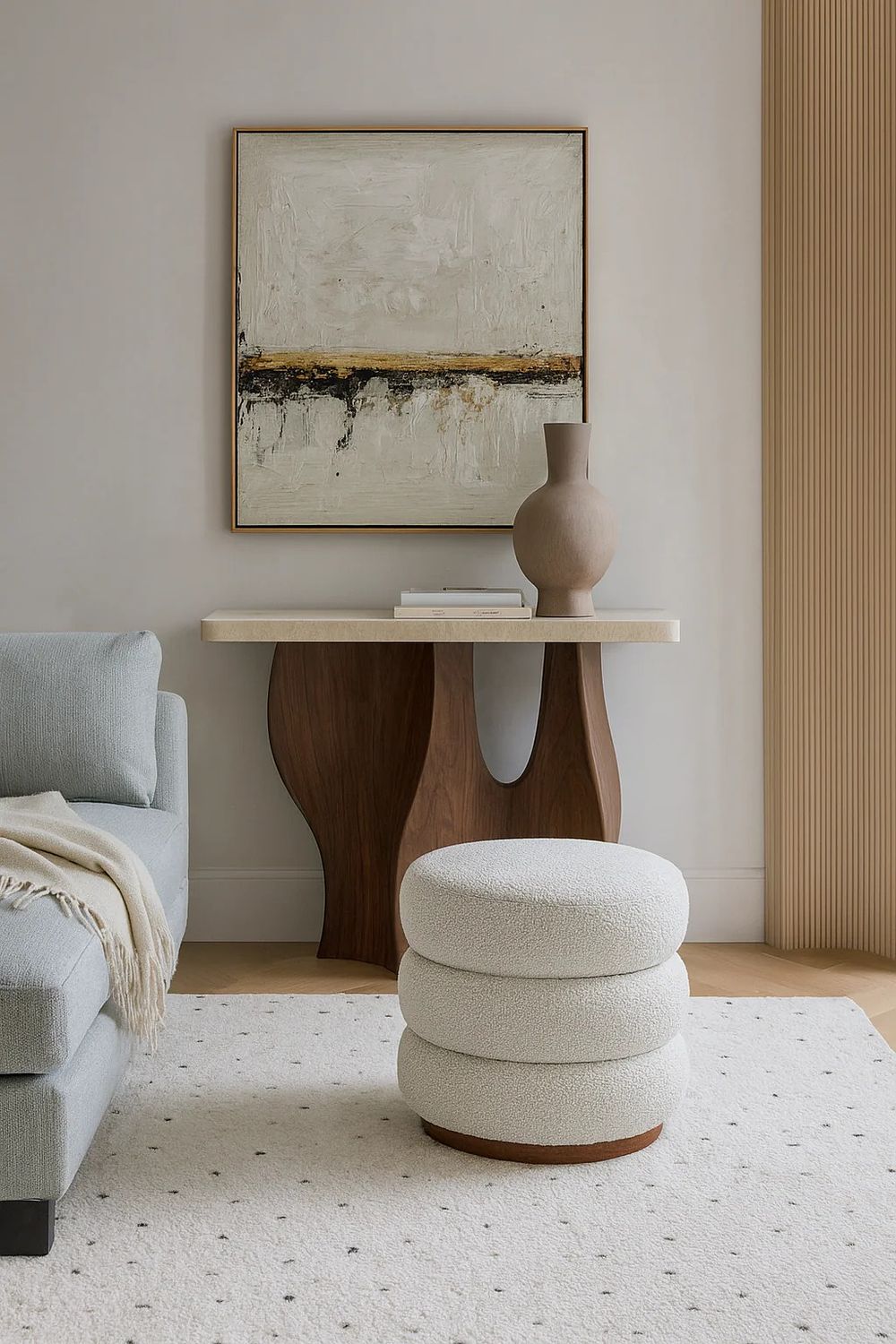 Lot 539: Neige Triple-Stacked Ottoman