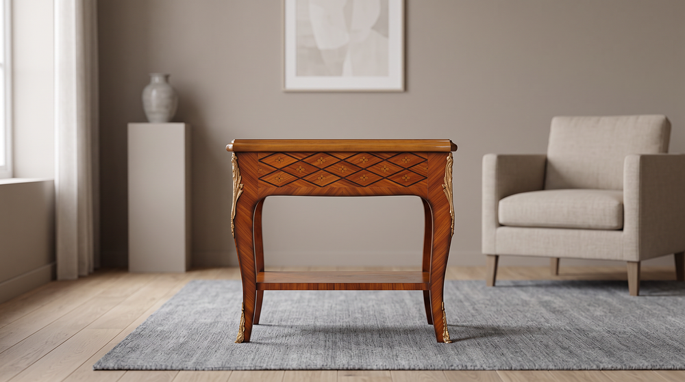 Lot 202: Lounge Table "Hélard" (Bout de canapé) is an exquisite realization of the Transition style