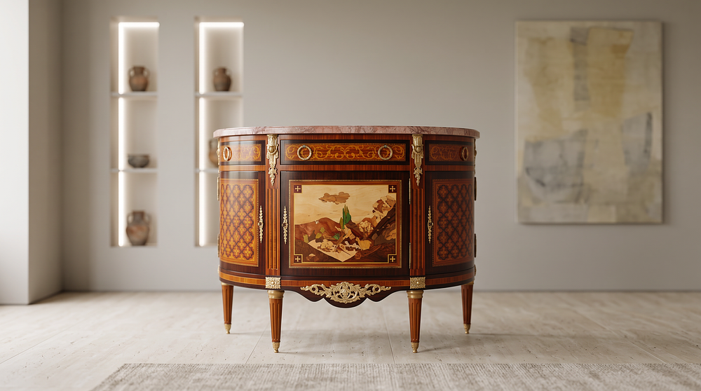 Lot 223: Louis XVI style Commode or Chest of Drawers "Vandercruse" is a virtuosic realization of late