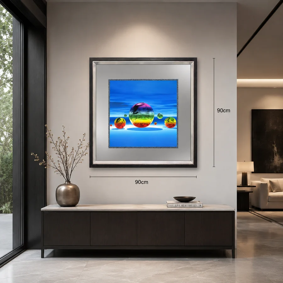 Lot 579: Liquid Moons I wall art Striking Liquid Moons I Wall Art piece
