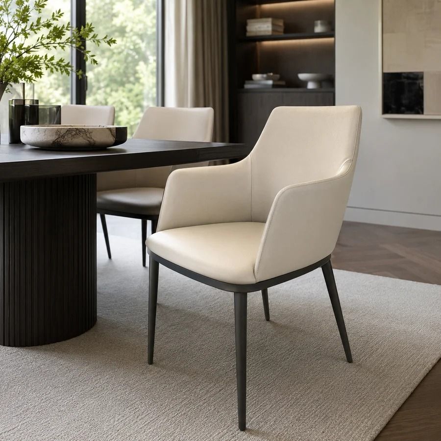 Lot 586: E Forma - Max Carver with Bronze legs Elegant E Forma Max Carver Chair