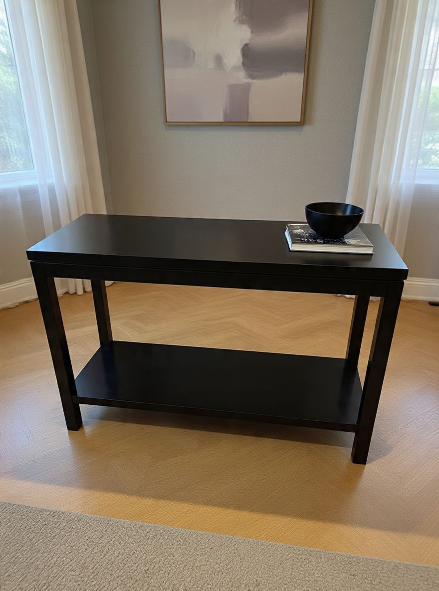 Lot 435: Bespoke Two-Tier Console Table by Castlebrook