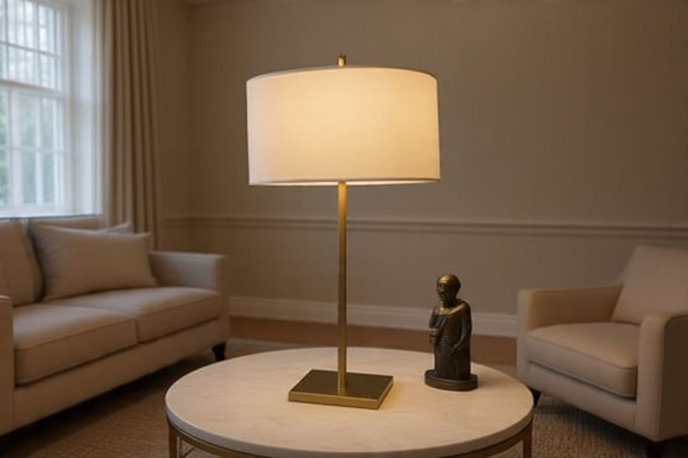 Lot 477: "Small Tapering Harral" Table Lamp (Model SLB37S) by Porta Romana