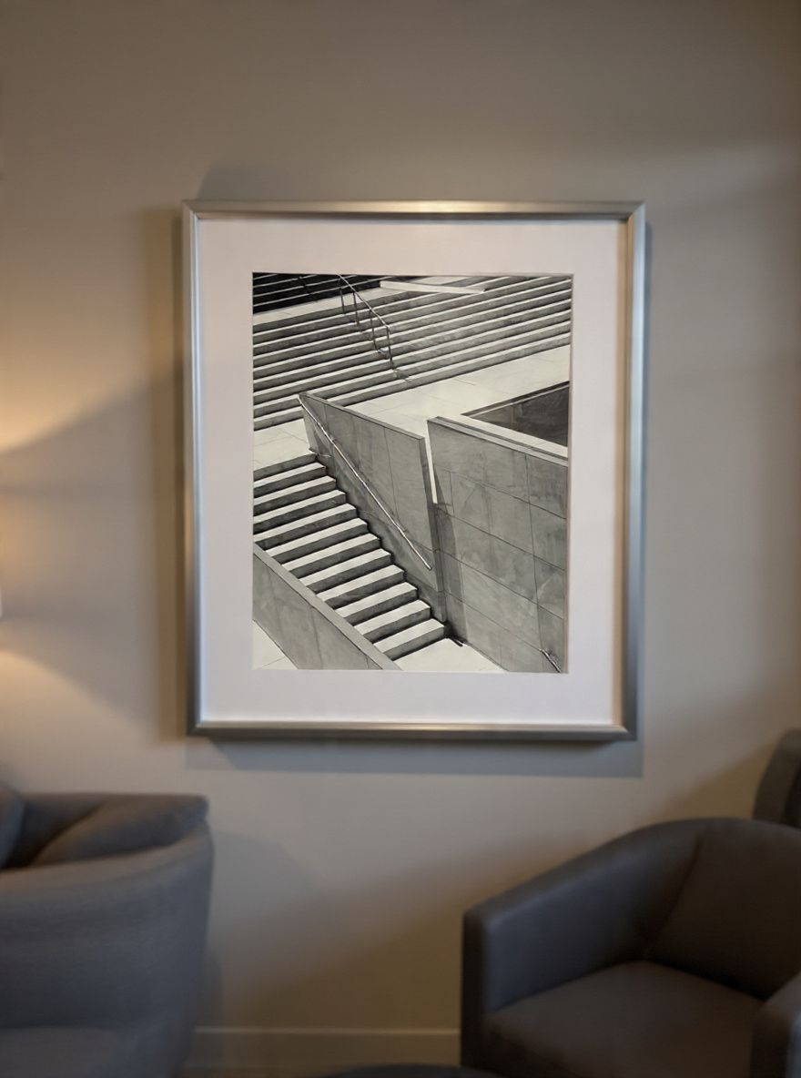 Lot 523: Paul Cooklin "Brutalist Line Perspective" Architectural Film Photograph Print