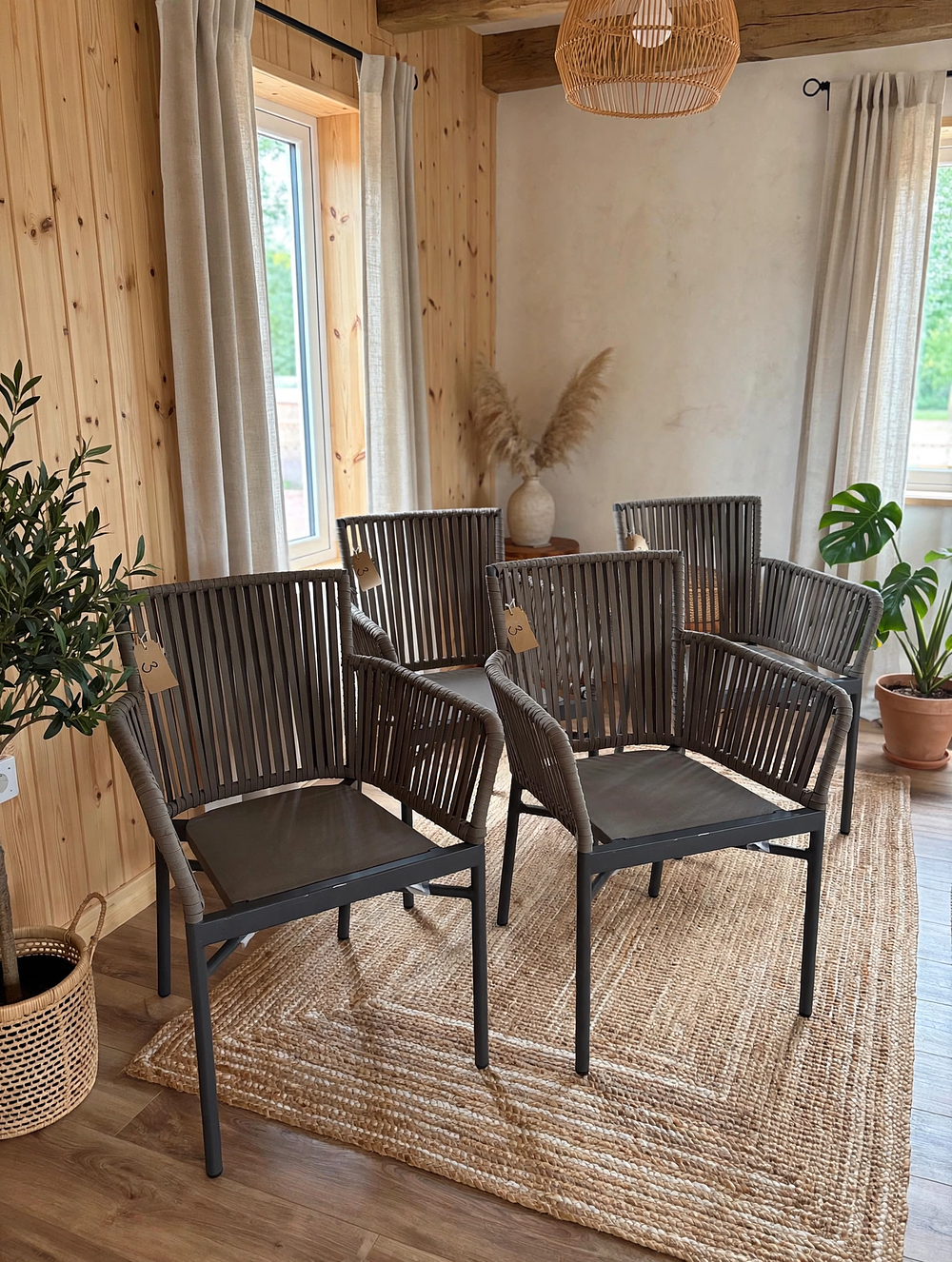 Lot 602: A set of 4 x 'Albie' commercial contract outdoor armchair