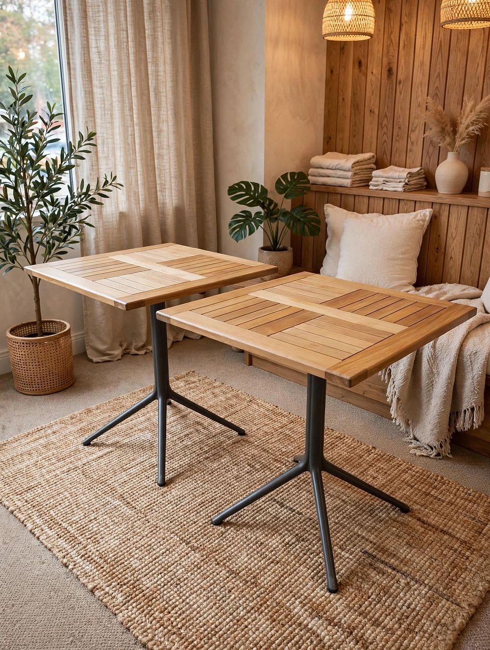 Lot 662: 2 x premium Pedrali Italian designer bistro table