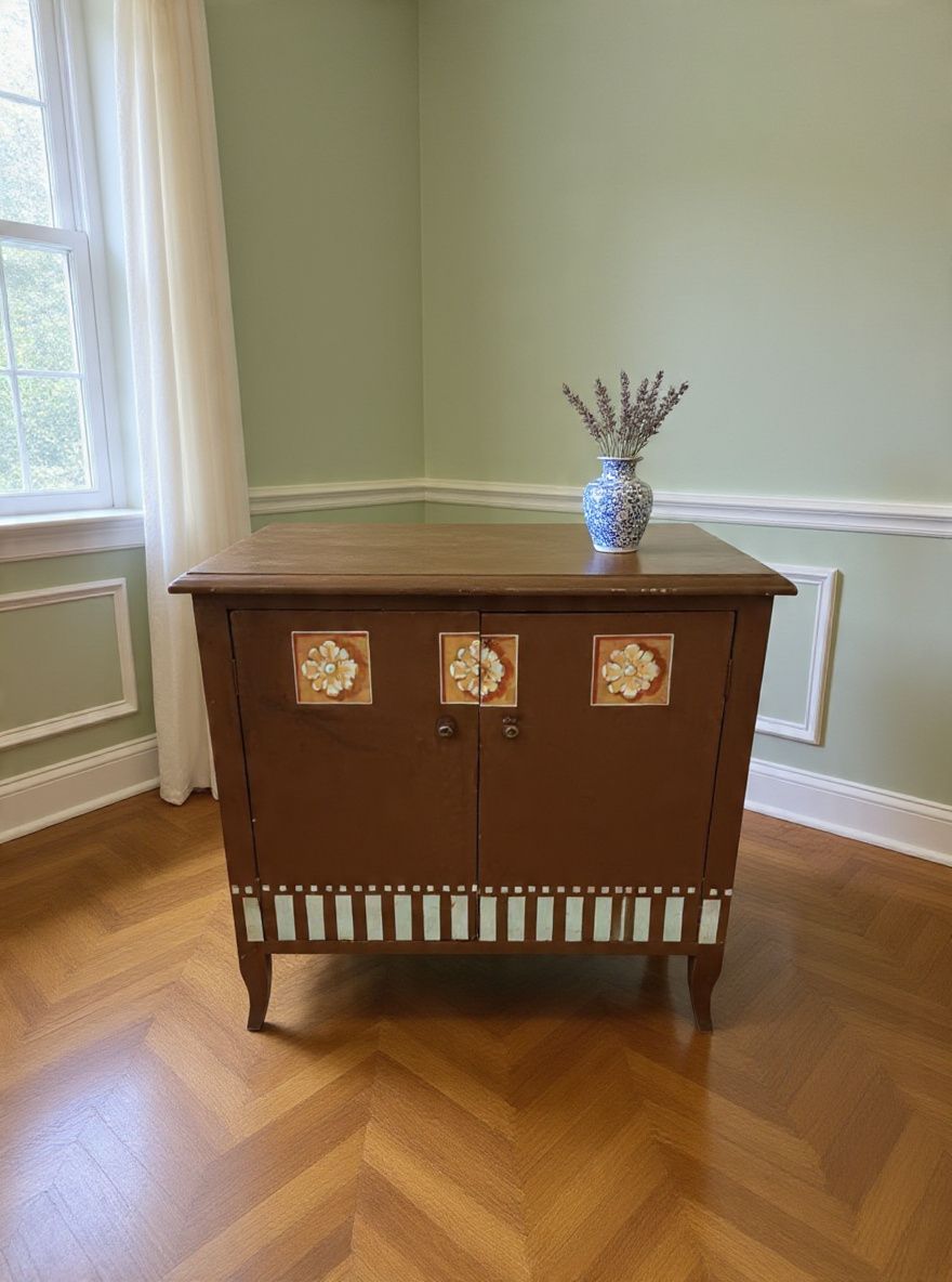 Lot 948: A Porte Italia Hand-Painted Venetian Style Two-Door Cabinet