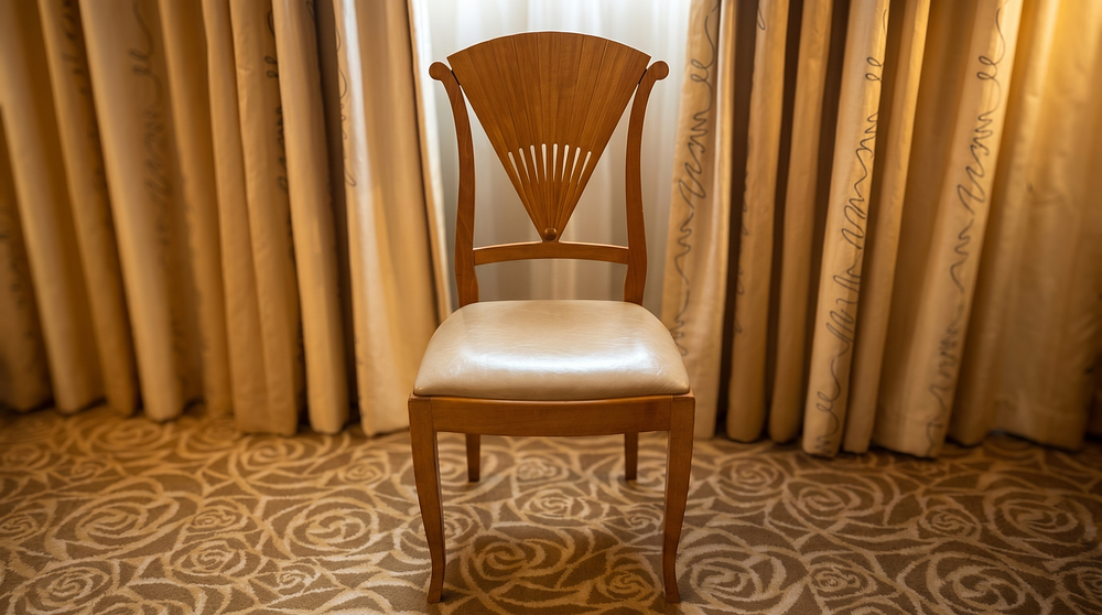 Lot 286: An Art Deco Style Maple Fan-Back Side Chair by Francesco Molon