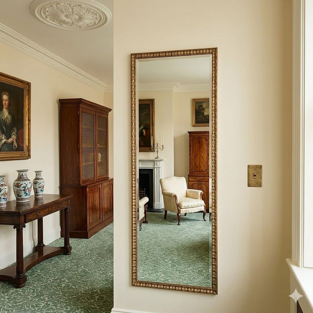 Lot 350: Full-Length Giltwood Dressing Mirror