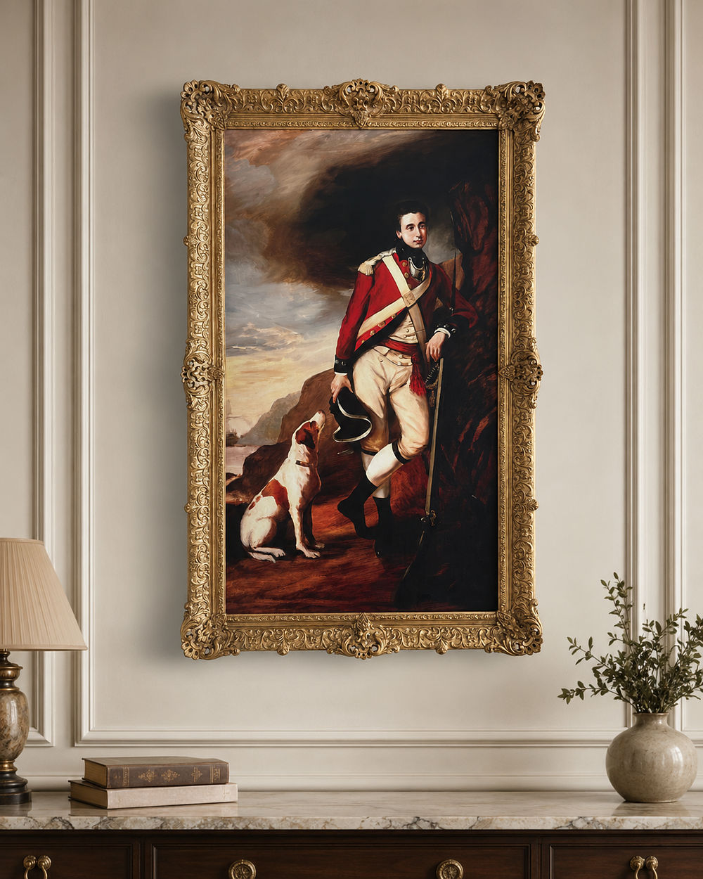 Lot 395: A Large Giclée Canvas Print After Thomas Gainsborough's "Richard St George Mansergh-St George"