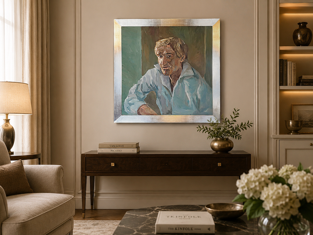 Lot 482: Framed Giclée Print Portrait of Richard Harris