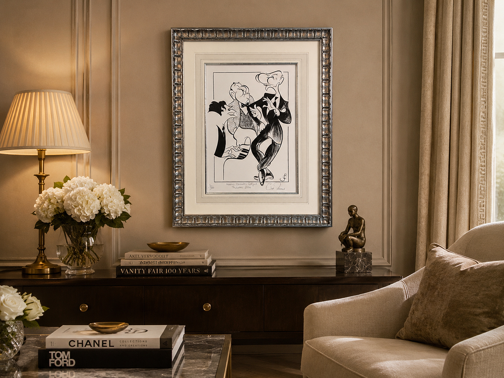 Lot 516: A Framed Limited Edition Caricature Print by Clive Francis
