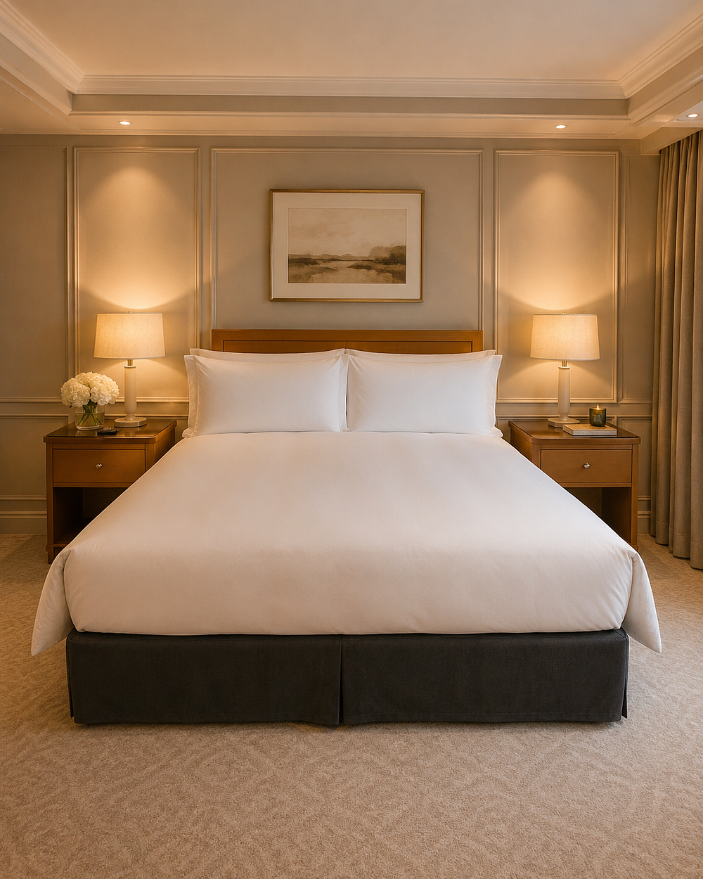 Lot 612: Bed Set – Superking Sealy Hospitality Mattress and Upholstered Divan Base