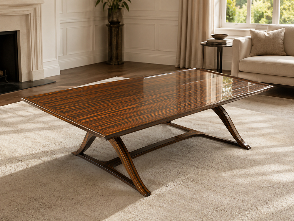 Lot 1010: A Luxury Art Deco Style Macassar Ebony Coffee Table