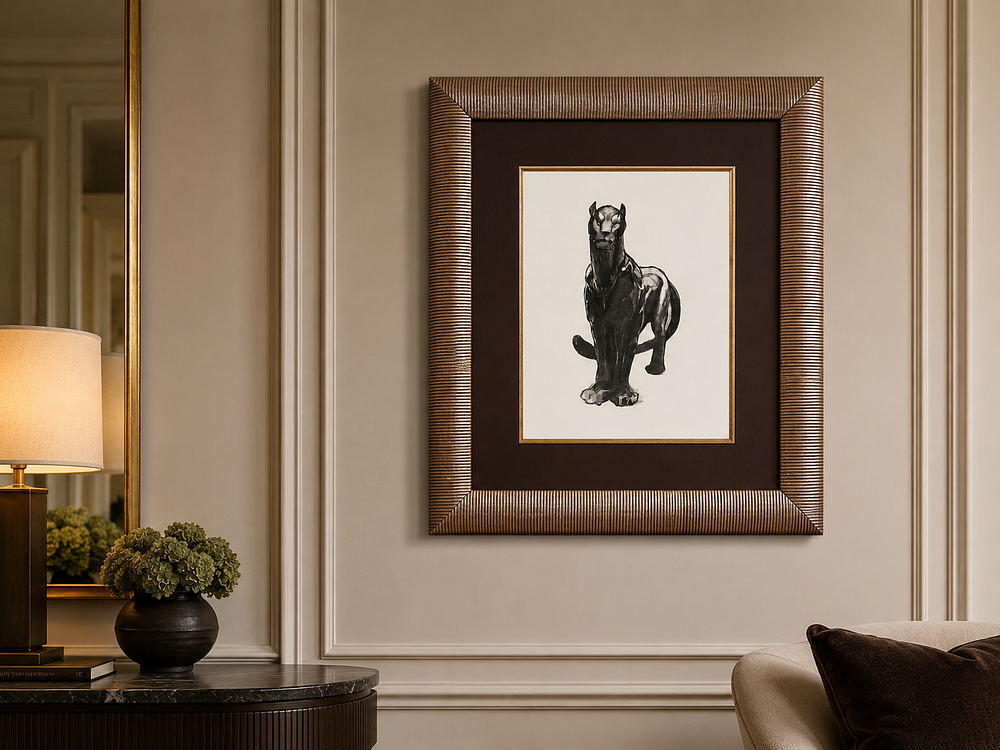 Lot 1108: 1 x Art Deco Style Black Panther Print, After Paul Jouve
