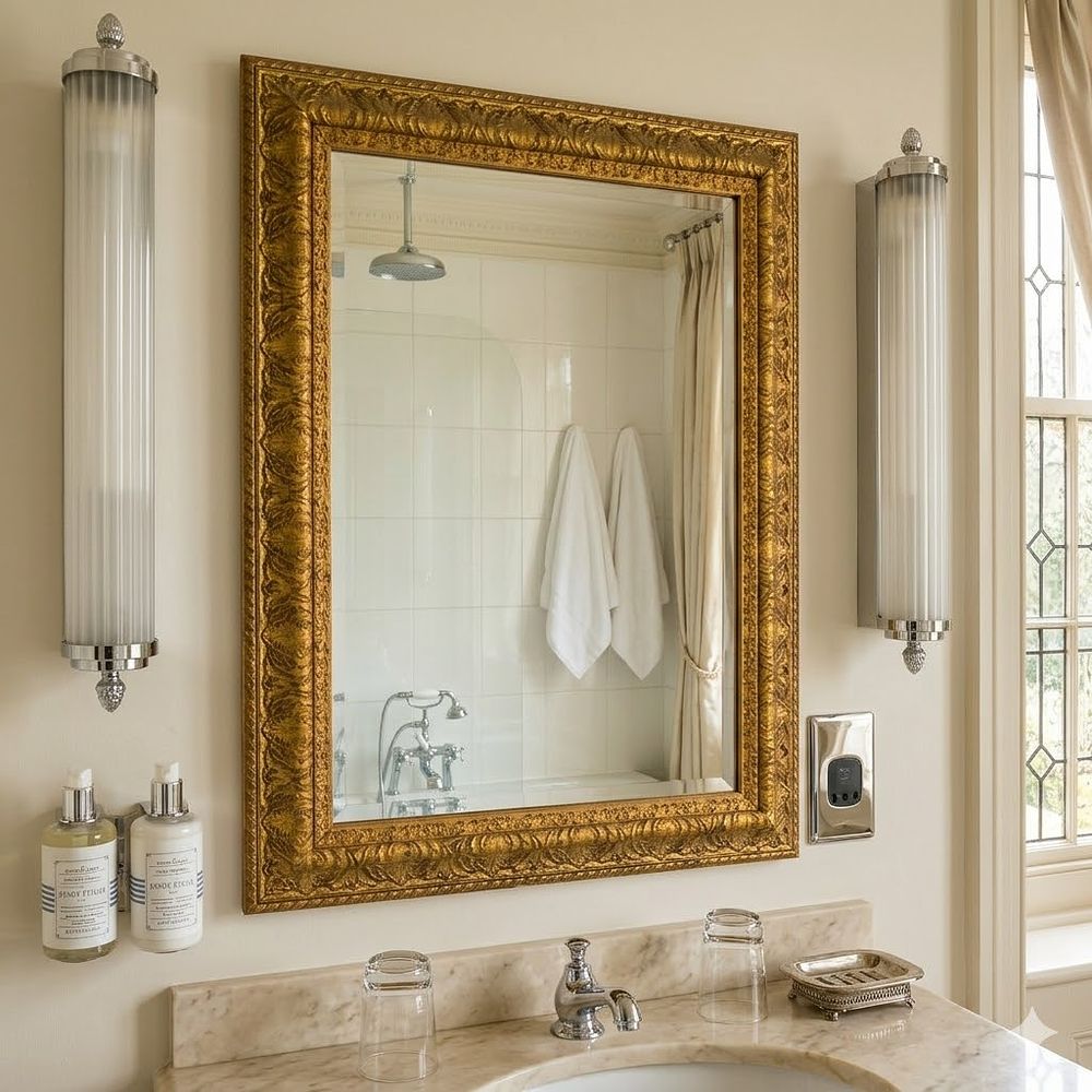 Lot 1696: A Contemporary Giltwood Square Wall Mirror