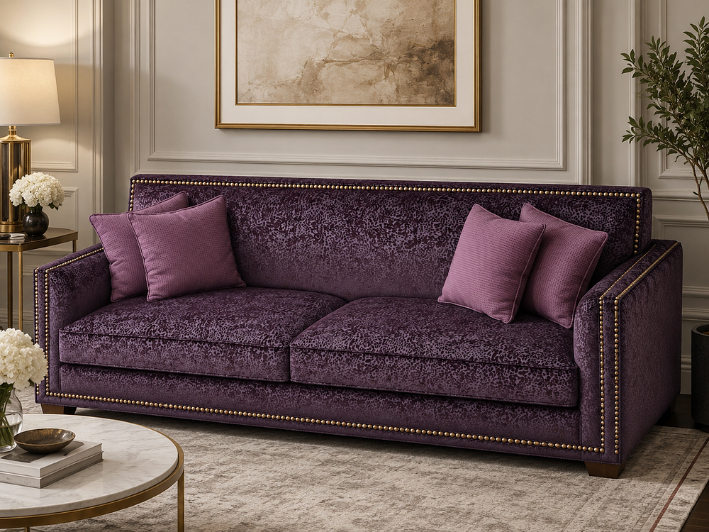 Lot 1835: A Luxury Art Deco Revival Three-Seater Sofa