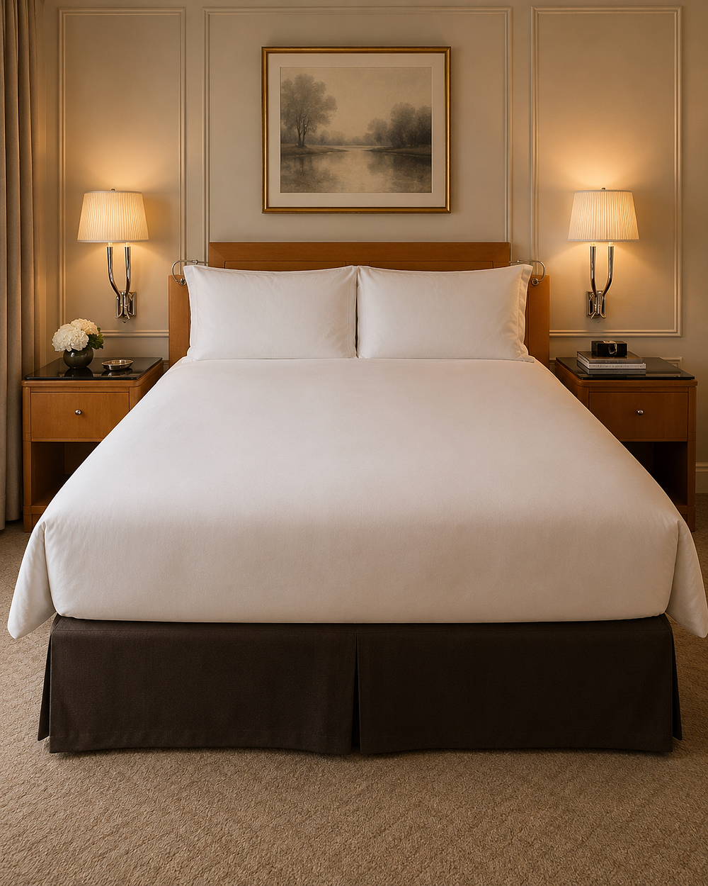 Lot 1921: Bed Set – King Size Sealy Hospitality Mattress and Upholstered Divan Base