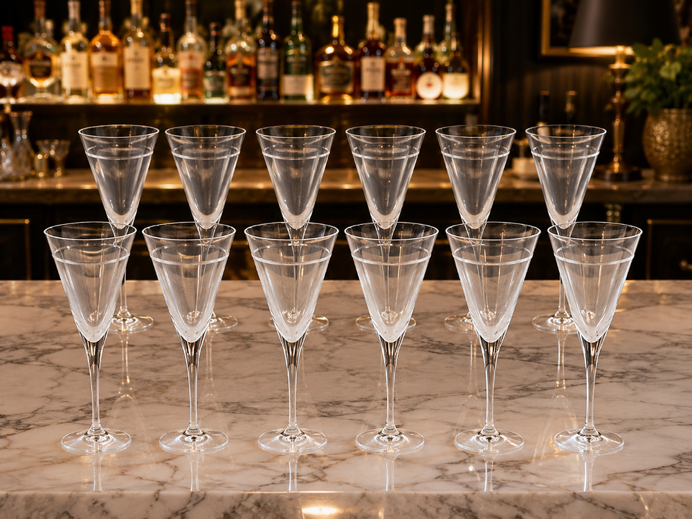 Lot 10F: 12 x Plaza Champagne Flute J G Durant [Part # 5322] Lot closed