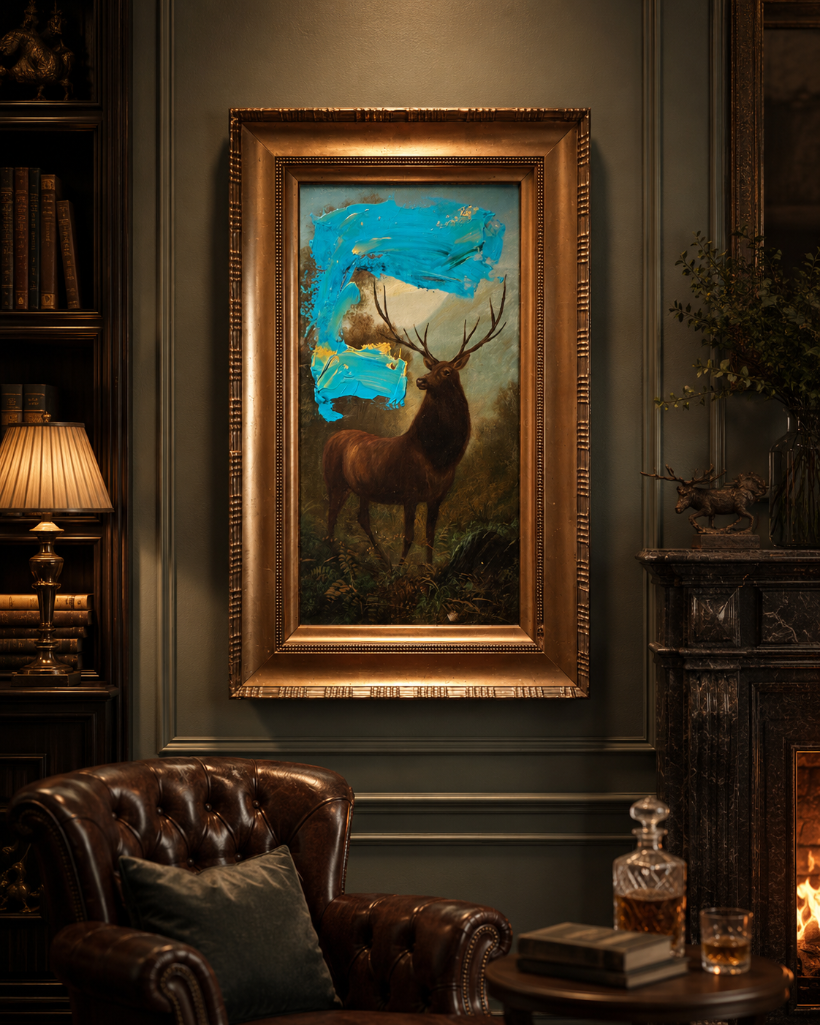 Lot 301: Contemporary "Altered Art" Painting –