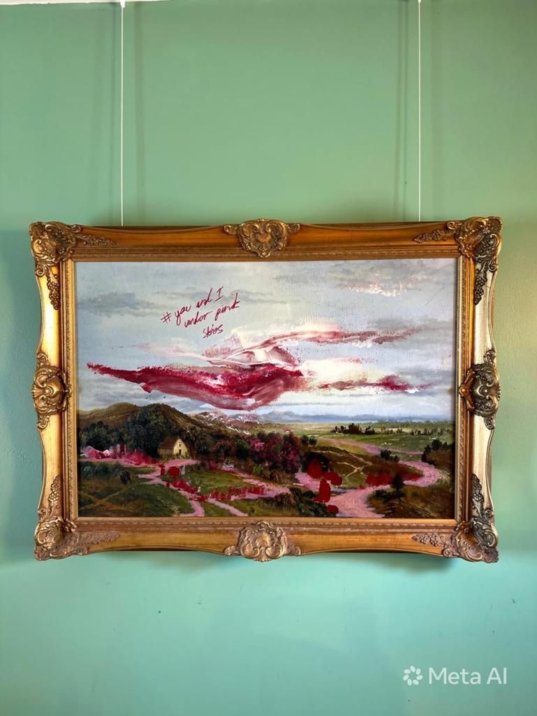 Lot 333: A Grand Contemporary "Altered Art" Painting – Italianate Panoramic Landscape