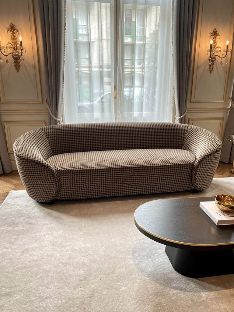 Lot 396: A Premium Contemporary Curved Sofa – Arley House Houndstooth