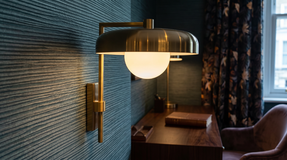 Lot 399H: A Pair of Chelsom "Astoria" Deco-Style Wall Lights