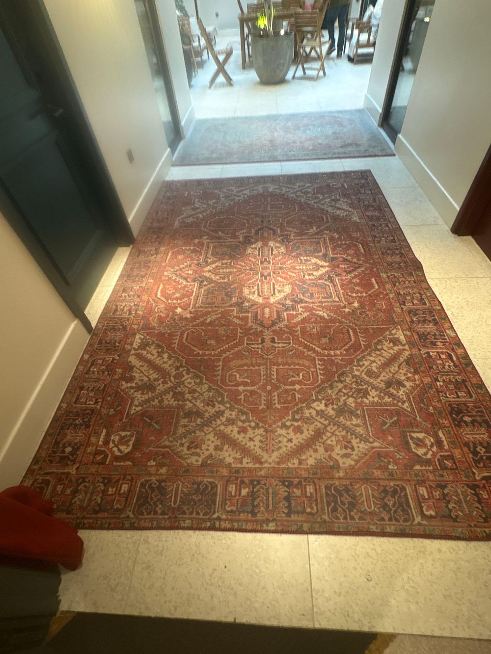 Lot 441: A Distressed Persian Heriz Style Area Rug