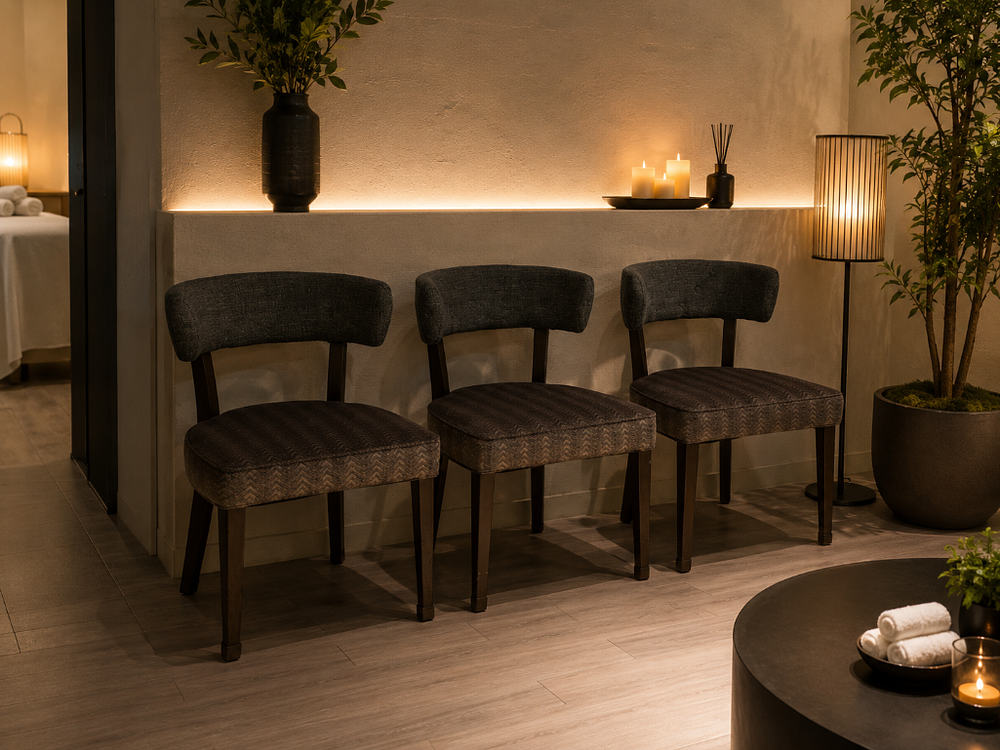 Lot 581: Set of Three Contemporary Upholstered Occasional Chairs