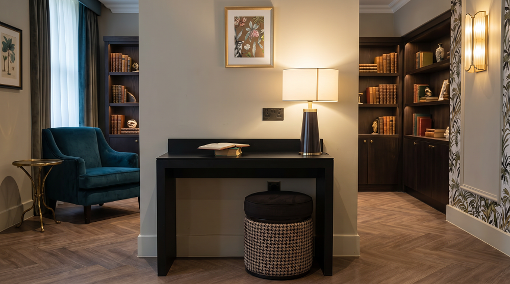 Lot 1722: Curtis UK Contemporary Black Console Table sleek