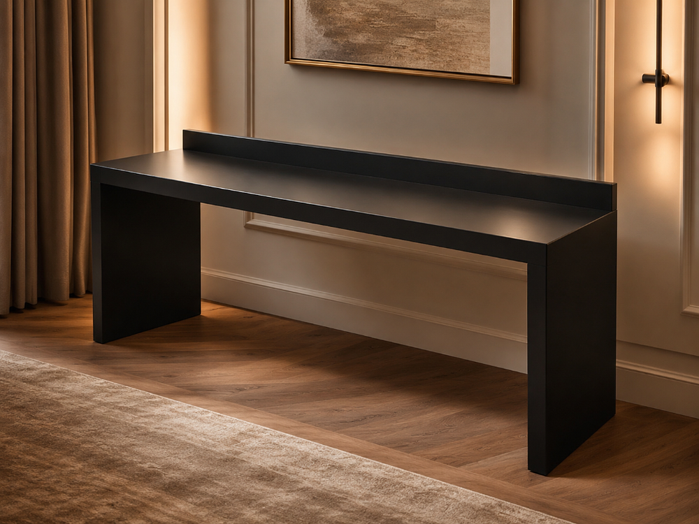Lot 1729: Curtis UK Contemporary Black Console Table sleek