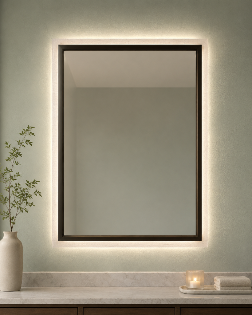 Lot 1846: Rectangular accent mirror 74 x 90cm